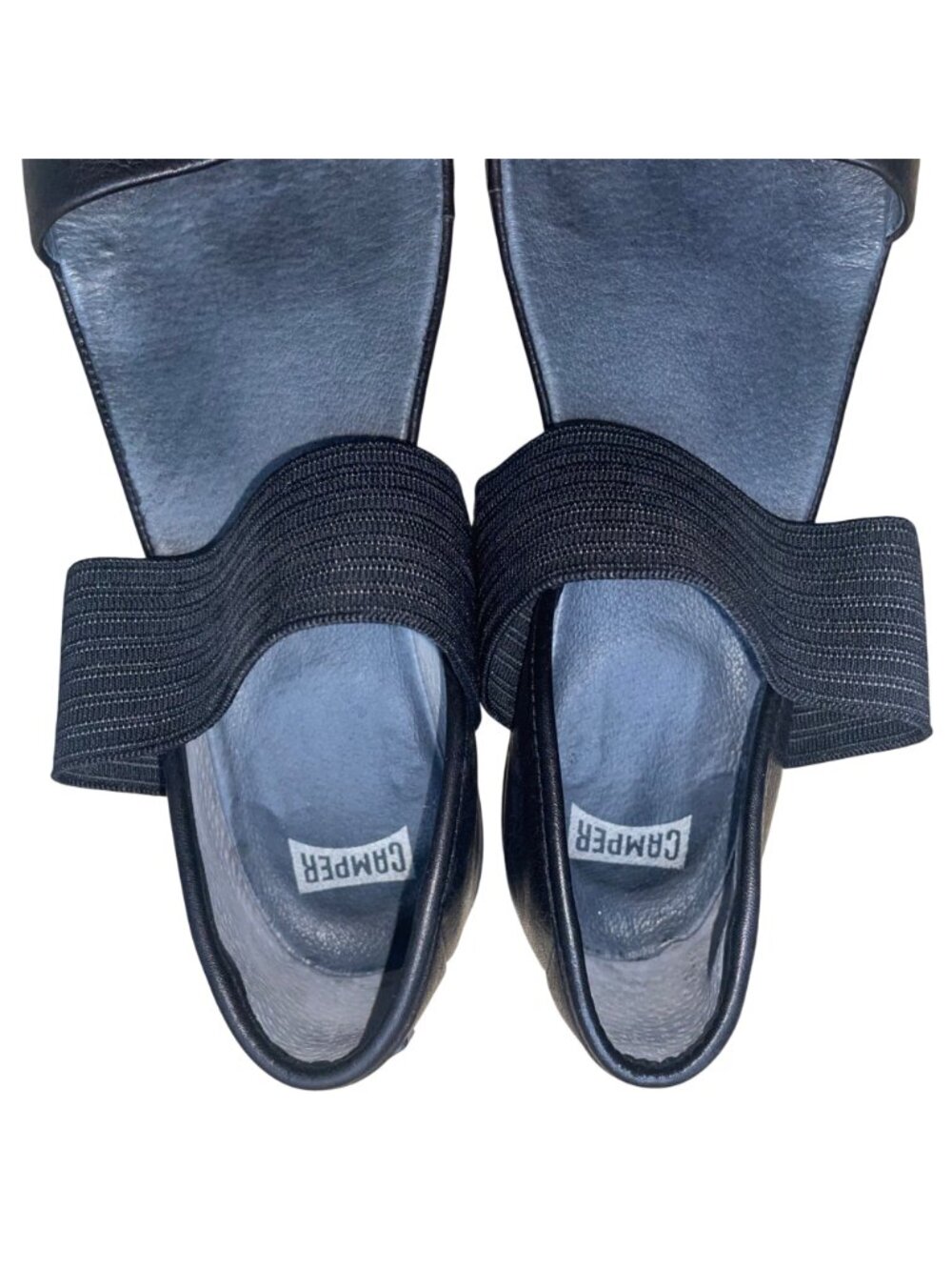 Camper Girls Black Leather Elastic Strap Sandals Size 38 image 6